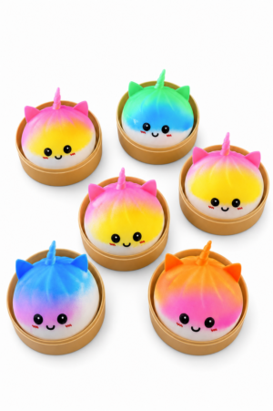 Squishy World Mystery Bao Bun Unicorn Dumplings Αφρώδες Πολύχρωμο Squishy (Τυχαίο Σχέδιο) 1τμχ , 8 εκ