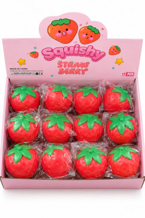 Squishy Φράουλα Αφρώδες Κόκκινο 1τμχ